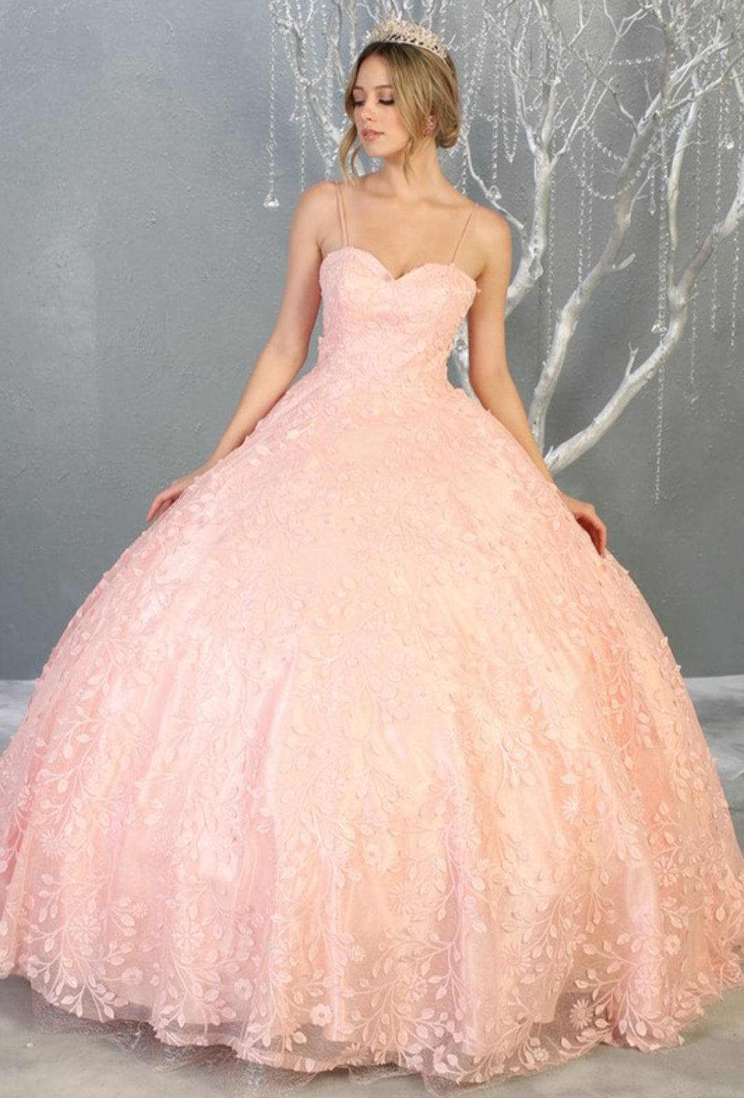 Vestido blush con lentejuelas blush